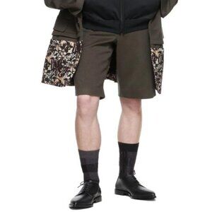 BNWT SS22 COMME DES GARCONS HOMME PLUS GREY WOOL SHORTS XL